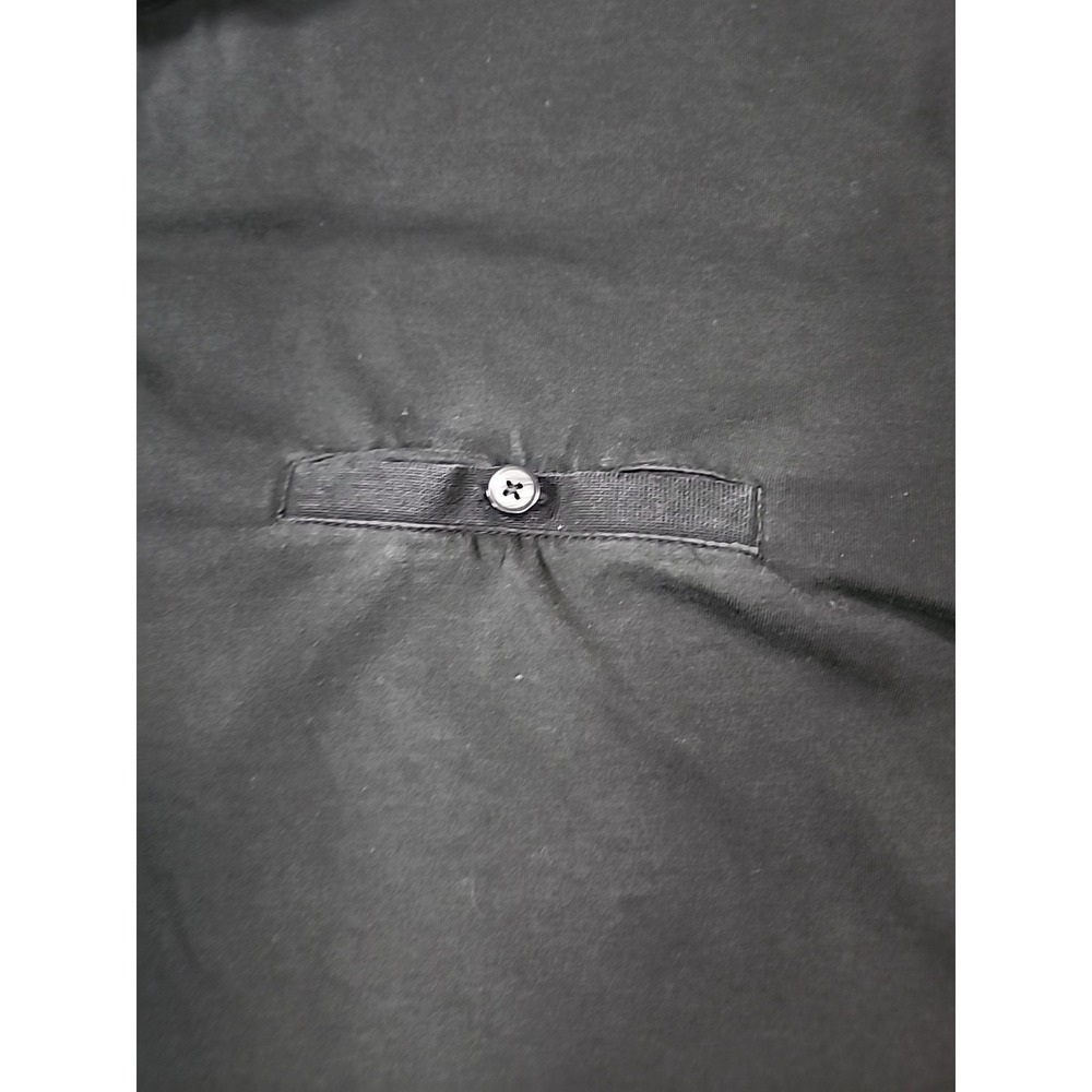 Butter Cloth Icy Cotton Polo Shirt Mens‎ Medium Black  Button Up Golf Preppy - Picture 4 of 11
